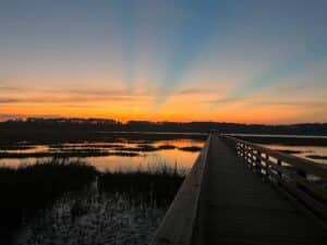 Sunrise,Over,The,Okatie,River,In,Bluffton,South,Carolina.