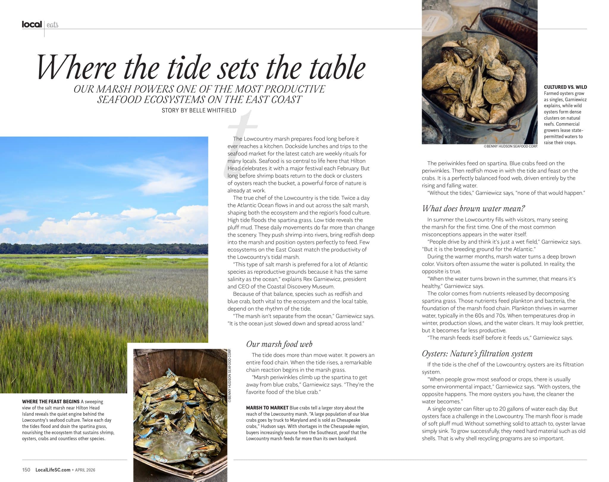 Local Life article Where the tide sets the table April